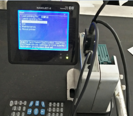 Thermal Inkjet Printer with screen NANO JET II 12.7mm stable High Resolution 300X1500dpi~600x600dpi Tij 2.5 304m/min