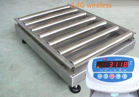Roller Conveyor Scale IP66 600kg C3 Heavy Duty Gravity Roller 600*600CM 2 4GHZ with indicator display