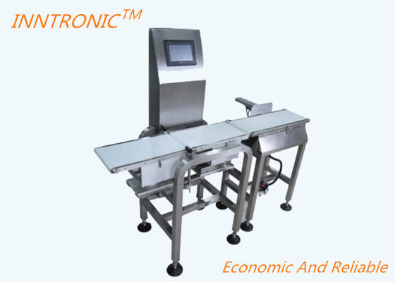 SS CheckWeigher خط ماشین INCW-100 100g 0.04g 0.01g رابط USB چک در خط وزن سرعت ترازو 300p/Min برای مواد غذایی